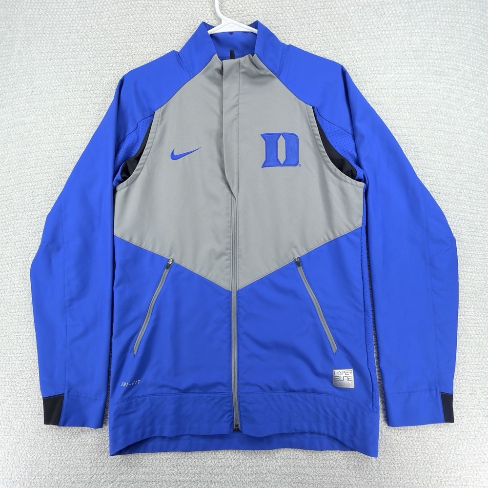 Nike Hyper Elite Duke Blue Devils Dri-FIT Full Zip Jacket Mens Small Basketball